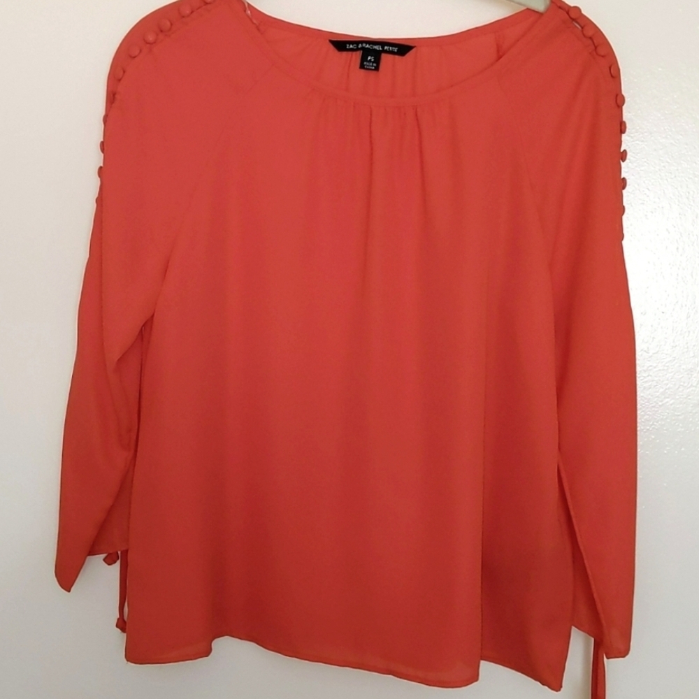 Zac & Rachel Vibrant Coral Blouse